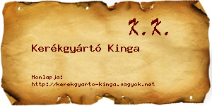 Kerékgyártó Kinga névjegykártya