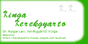 kinga kerekgyarto business card