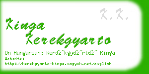 kinga kerekgyarto business card